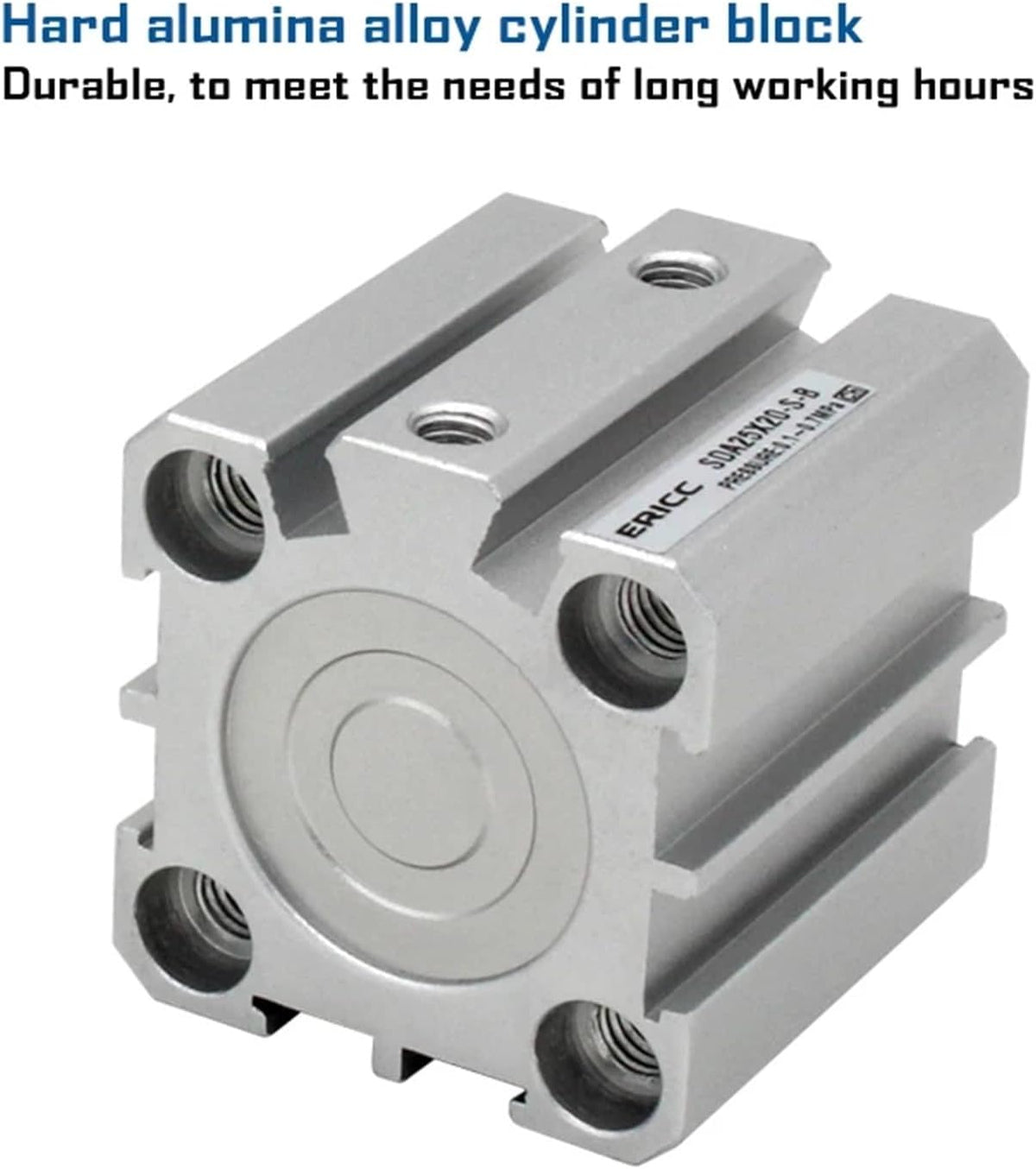SDA50 Series Male Thread air Pneumatic Cylinder Double Acting Compact Cylinder Bore 50mm Stroke 5-100mm SDA50X100-B-S(SDA50x5-B)