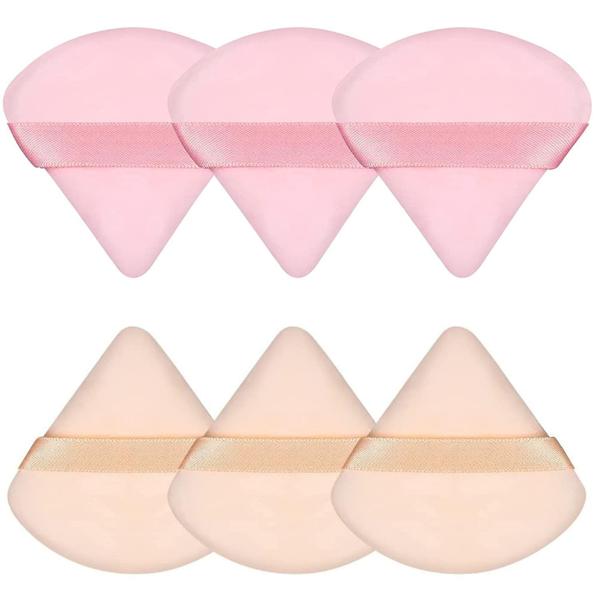 6 Pcs Powder Puffs, Triangle Makeup Sponge Makeup Tool
