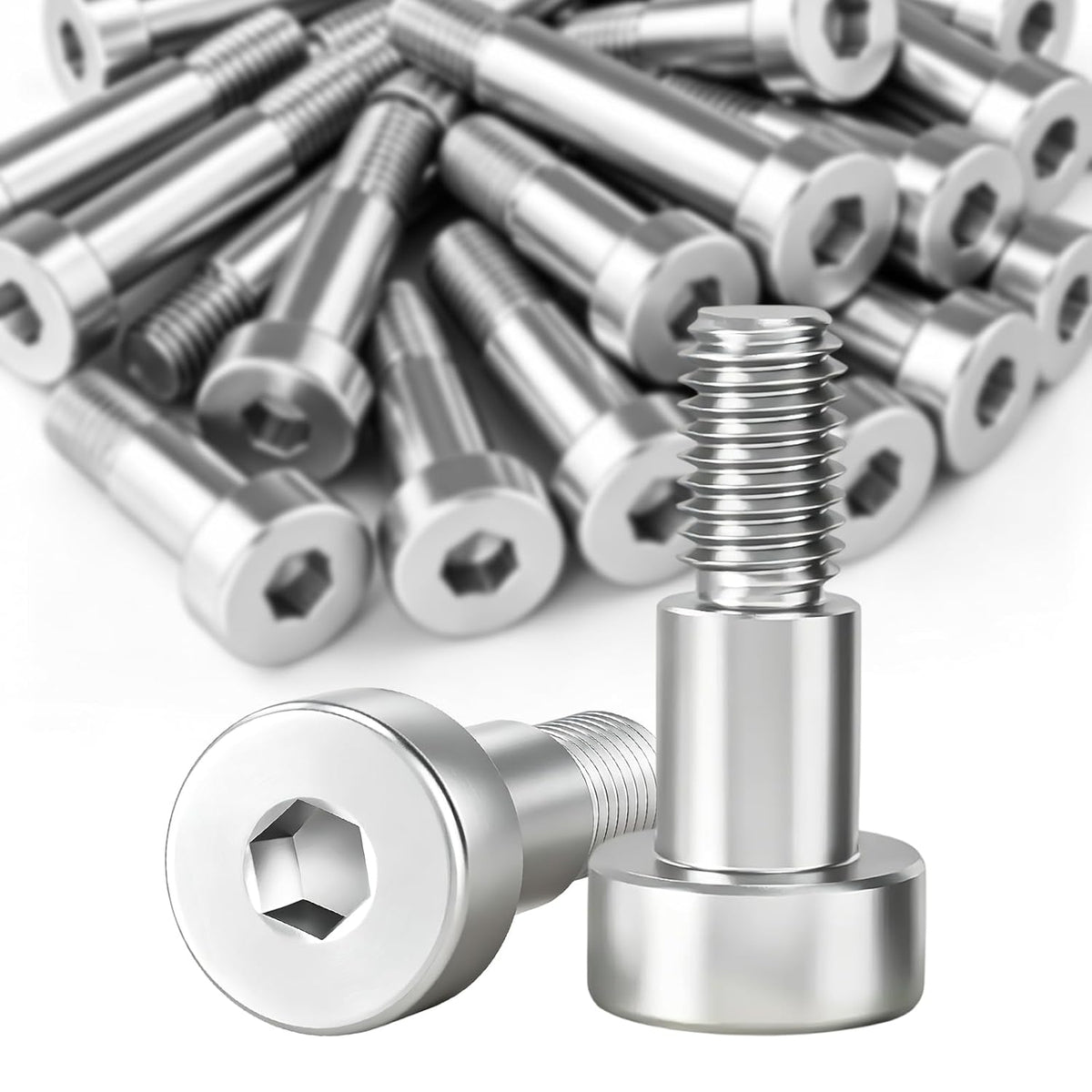 60pcs 304 Stainless Steel Shoulder Bolt M3 4mm Dia 5mm Length