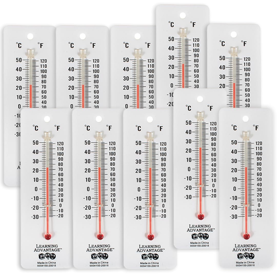 Student Thermometers, Set of 10, Dual-Scale