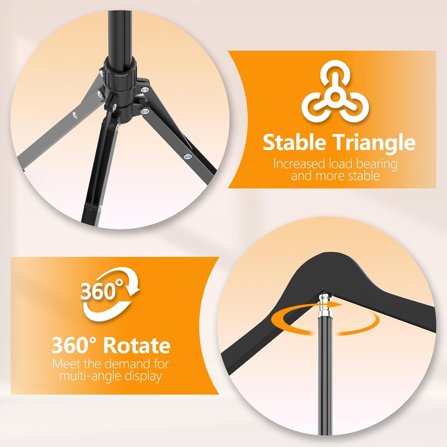 Adjustable Shirt Display Stand Mannequin Torso, Multi-Use Clothing Display | 32-63 Inches Steamer Rack Stand Foldable