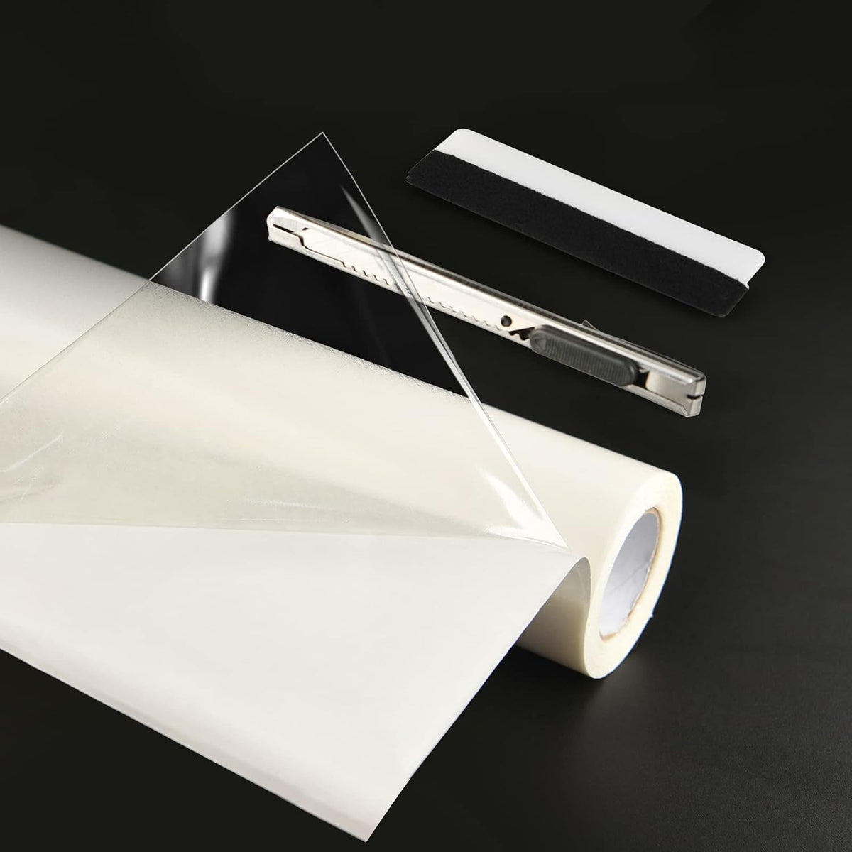 Double-Sided Tape Sheet, Adhesive Tile Setting Mat, 12" x 360", Clear