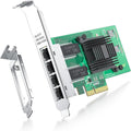 ipolex 4 Port Gigabit Ethernet NIC, Low Profile PCI-E 2.1 X4 Network Adapter, Compatible with I350-AM4 Controller, Quad RJ45 Ports, for Windows XP/Linux/VMware ESX/ESXi