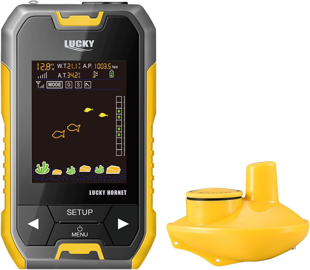 Kayak Portable Fish Depth Finder for Boats and Bank | Wireless Handheld Fish Finders with Transducer Castable Fishing