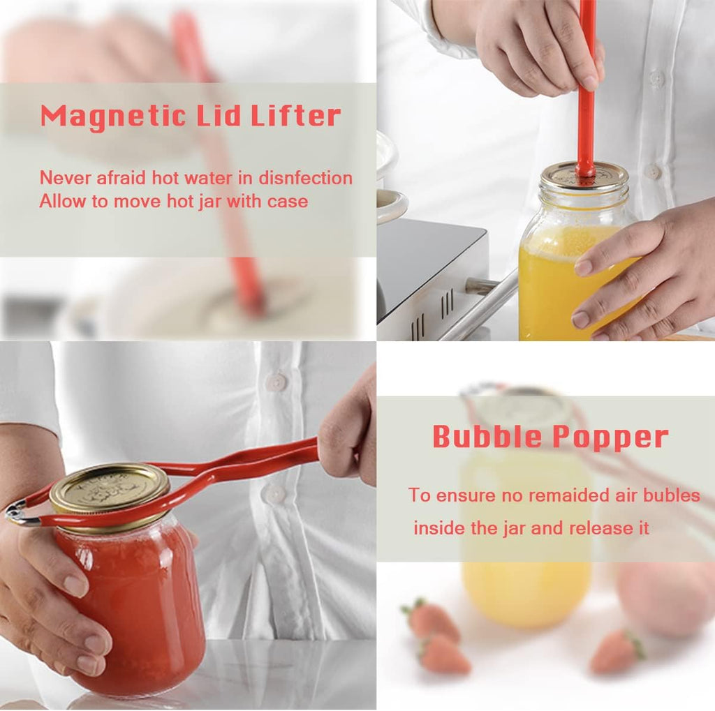 Canning Starter Kit - Supplies, Tools, Equipment - Pot Set, Funnel, Magnetic Jar Lifter, Jar Wrench, Lid Lifter