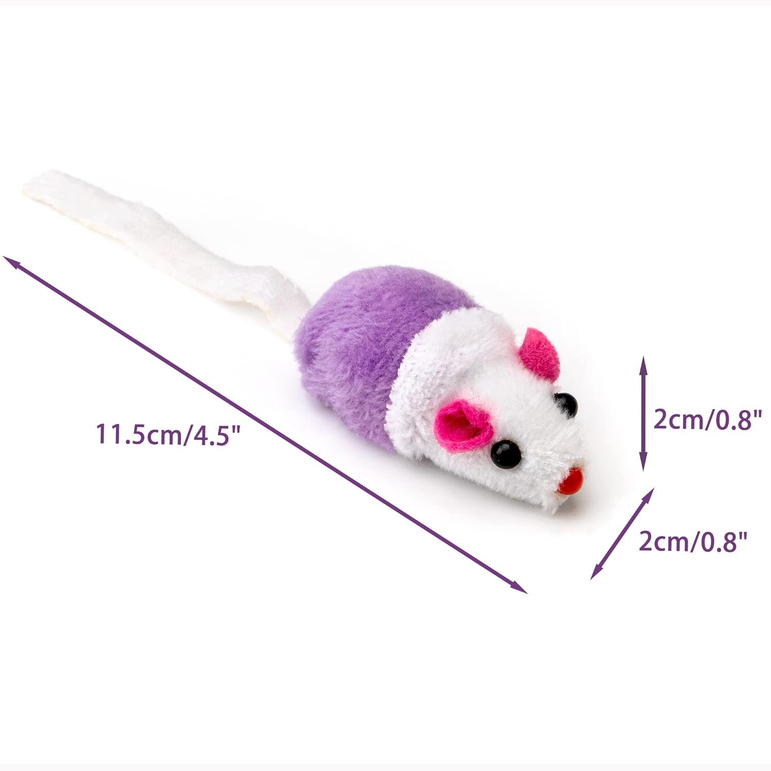 36 Pack 1.8 Inch Small Interactive Cat Toys Mice with Catnip Rattle Sound Mouse for Indoor Cats Kitten Play