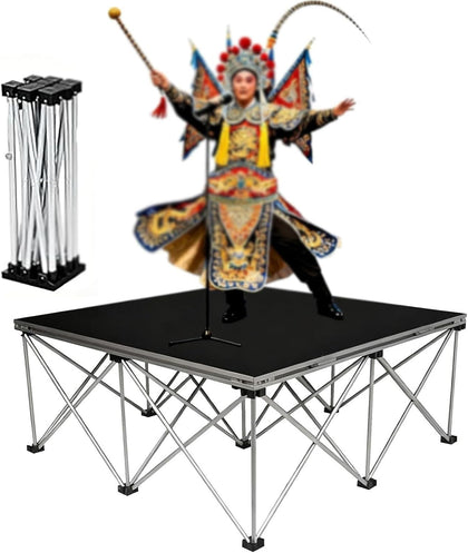 3.3ft Performance Deck, Portable Stage Platform, Load Capacity of 600lbs, Easy to Assemble, for Performances at