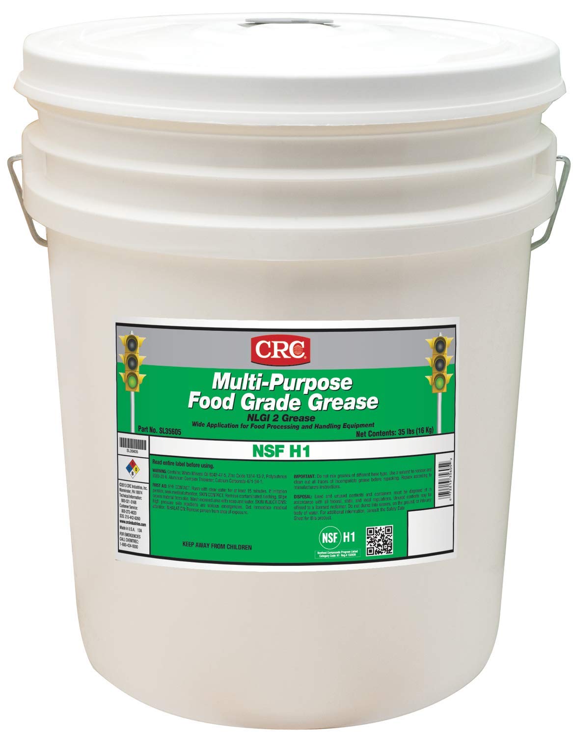 CRC Multi Purpose Food Grade Grease, 35 Lbs, SL35605