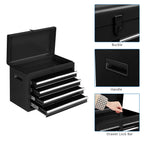 5-Drawer Rolling Tool Chest, Tool Storage Cabinet w/Drawers, Lockable Wheels, Detachable Top & Adjustable Shelf