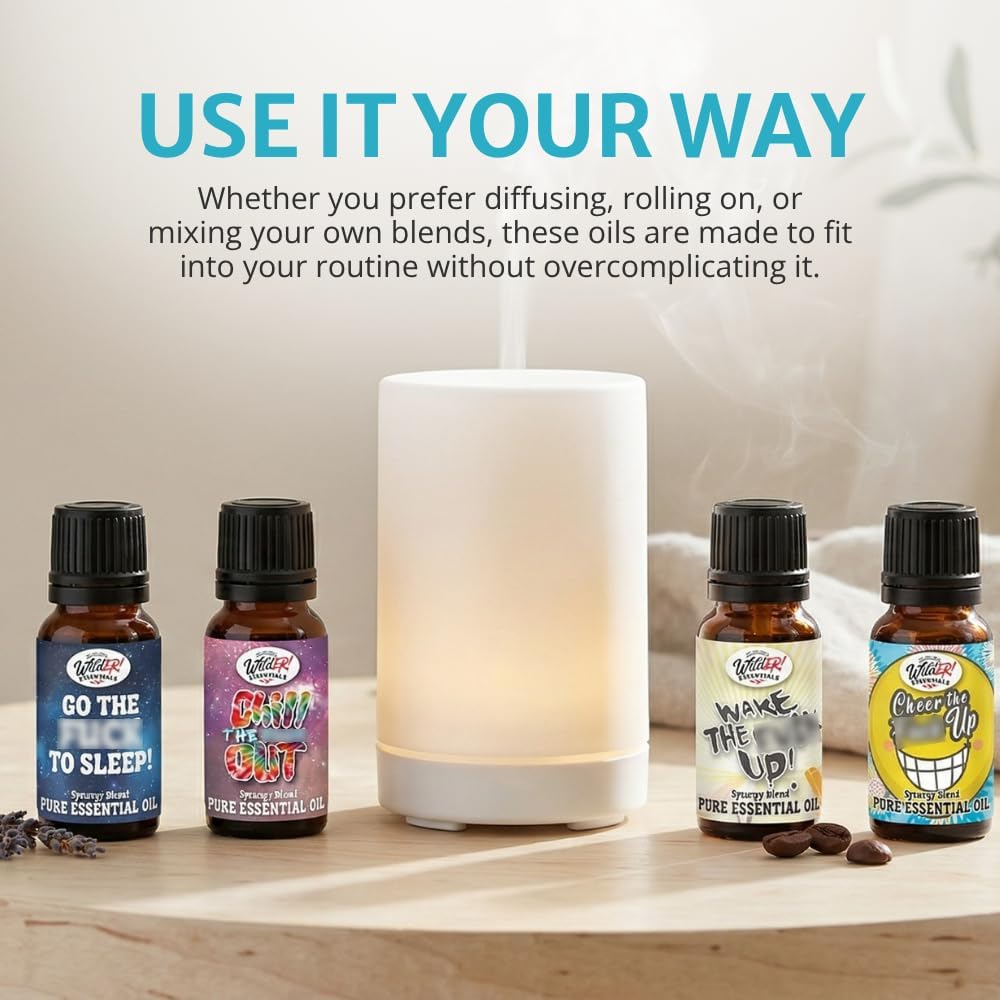 Wild Essentials Go The F to Sleep Essential Oil Blend, Soothing Bedtime Aromatherapy Oil for Diffusers, 100% Pure