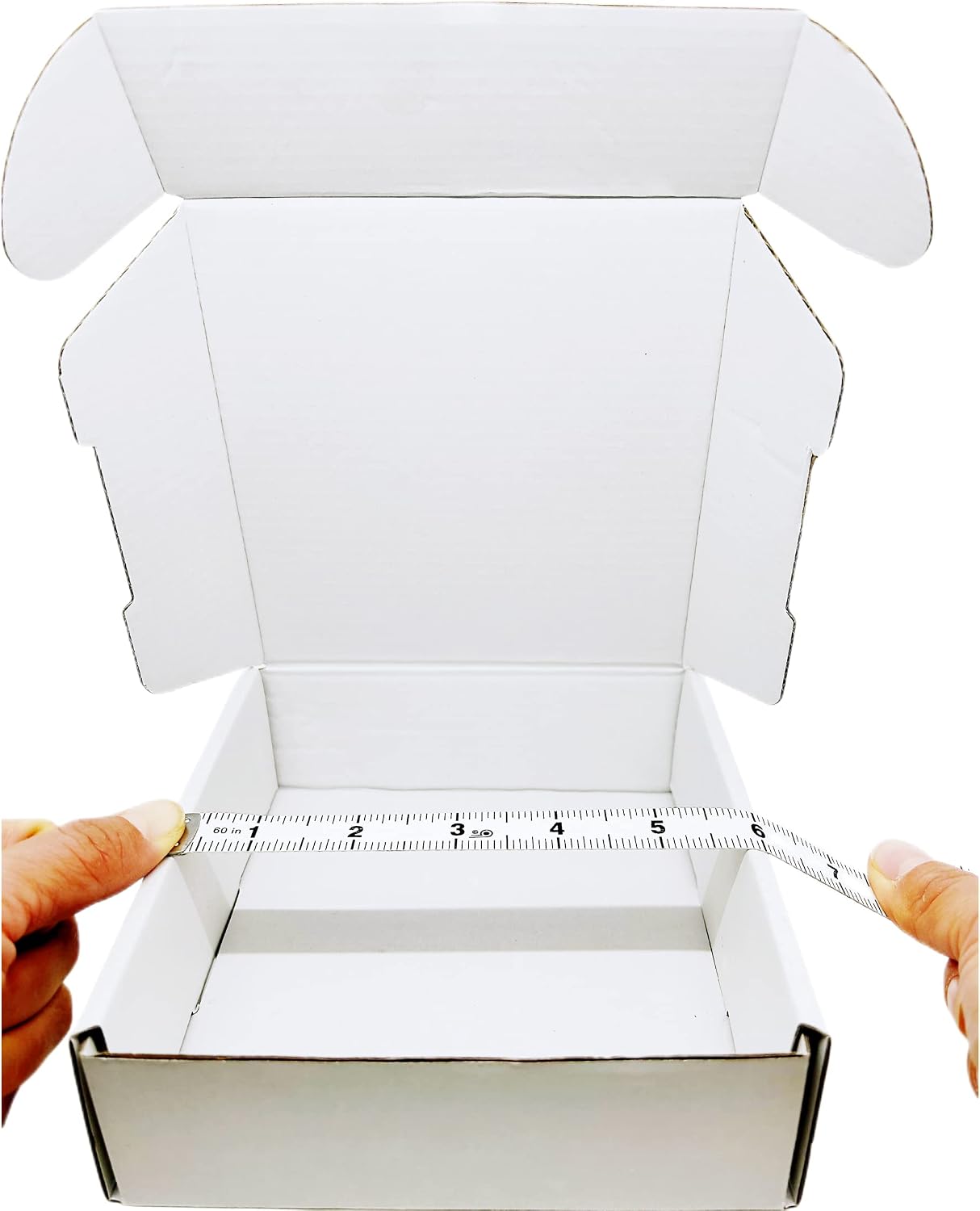 Small White Box 6 x 6 x 2 Inch 50 Pack Shipping Boxes | Recyclable Corrugated Gift Mailers Storage Business Packaging