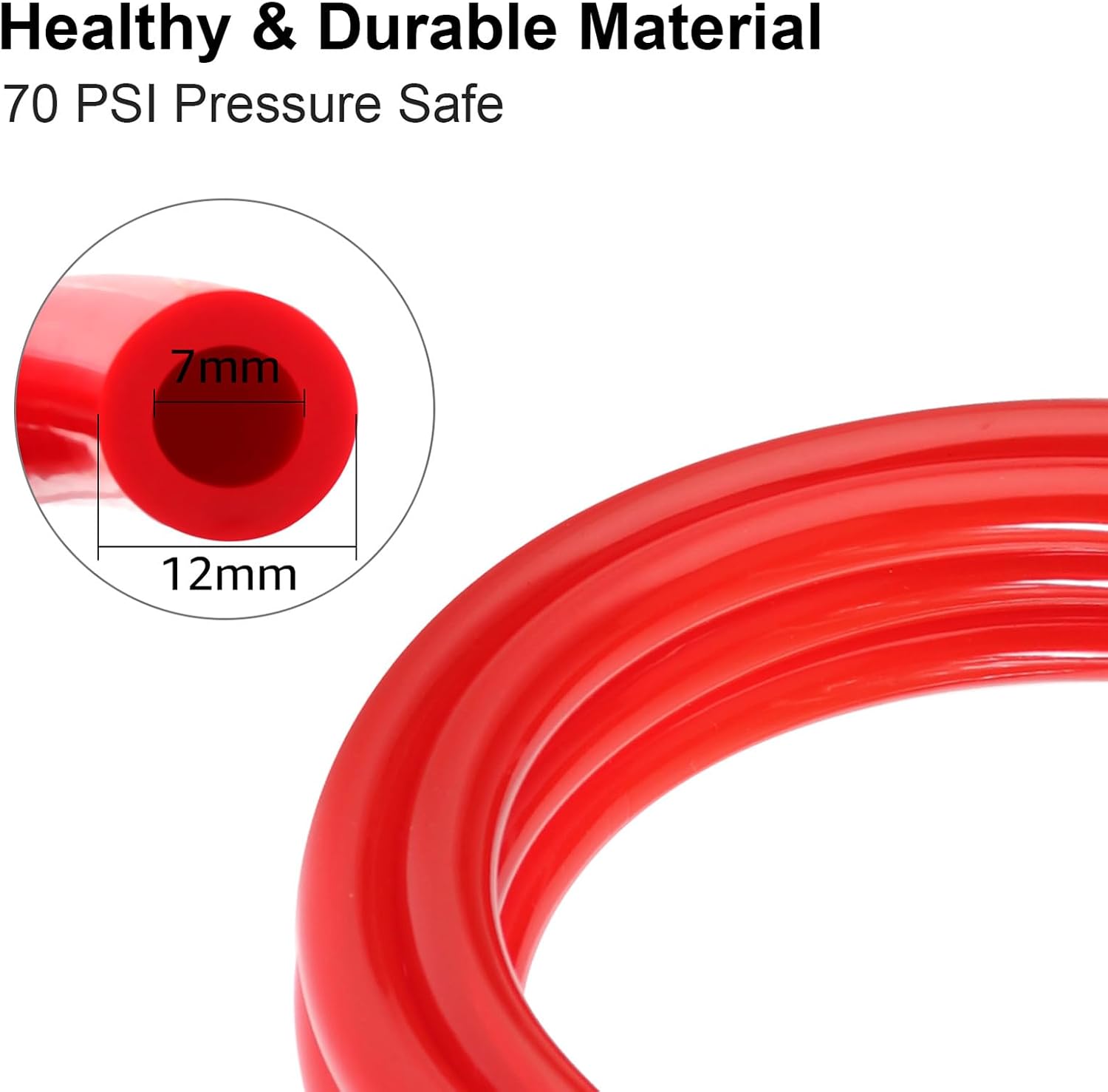 5 FT CO2 Line Ball Lock Keg Fitting Kit, 5/16" OD PVC Brewing Line | Quick Disconnect & Hose Clamp, Barb for Homebrew