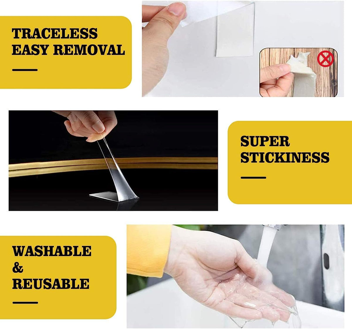 Nano Double Sided Tape Heavy Duty,Strong Sticky Mounting Tape 120IN
