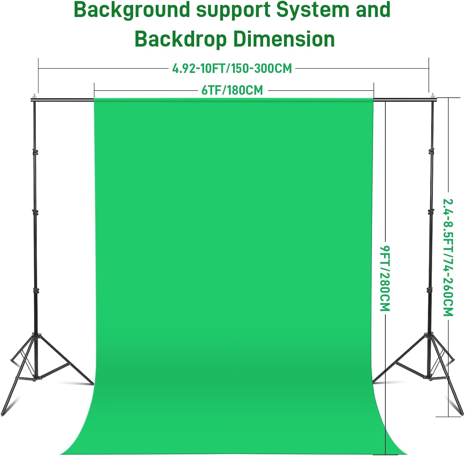Photography Lighting kit with Backdrops, 8.5x10ft Backdrop Stands, Zyernar LED Bulbs Umbrella Softbox Continuous