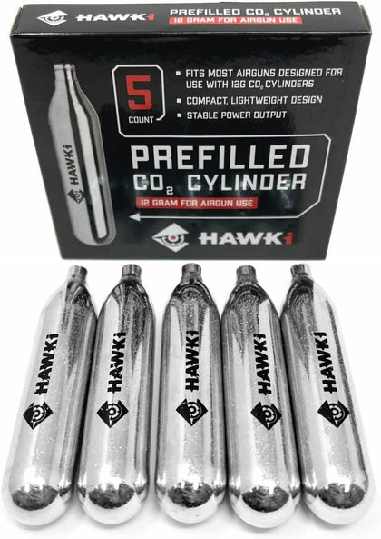 12 Gram CO2 Cartridges for Air Guns, BB Guns, Airsoft Pistols & Paintball Accessories