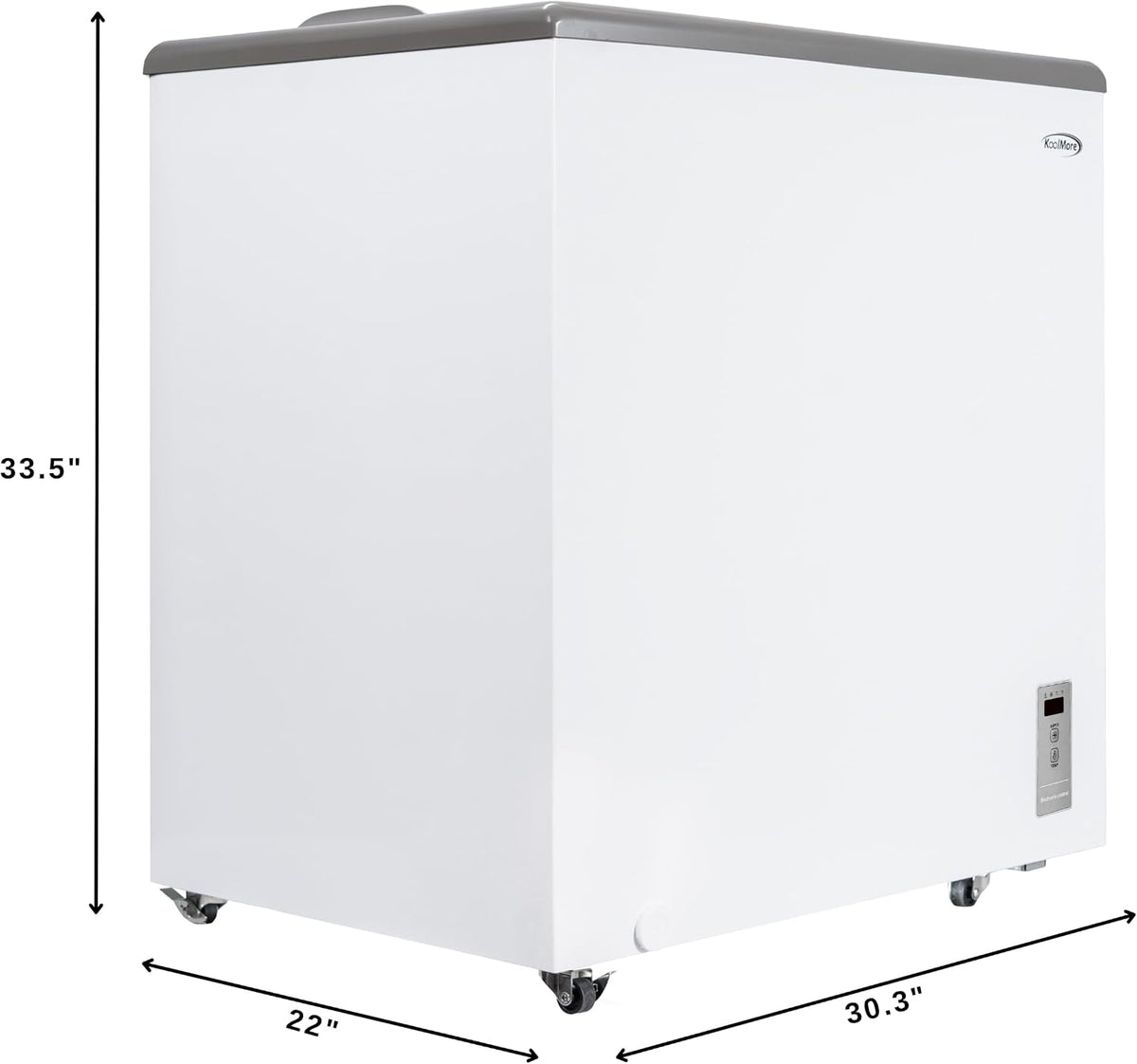 30 in. Commercial Flat Top Ice Cream Display Freezer, NSF Listed, 7 Cu. Ft. in White