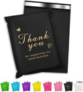 Thank You Poly Mailer 14.5x19 Inch 50 Pcs, Black