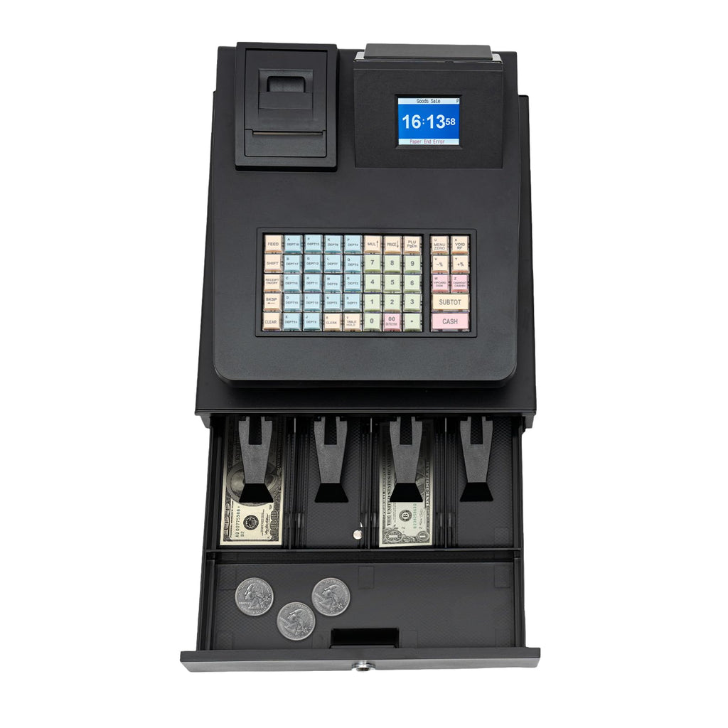 Dual Screen Cash Register, POS System with Thermal Printer & Cash Drawer