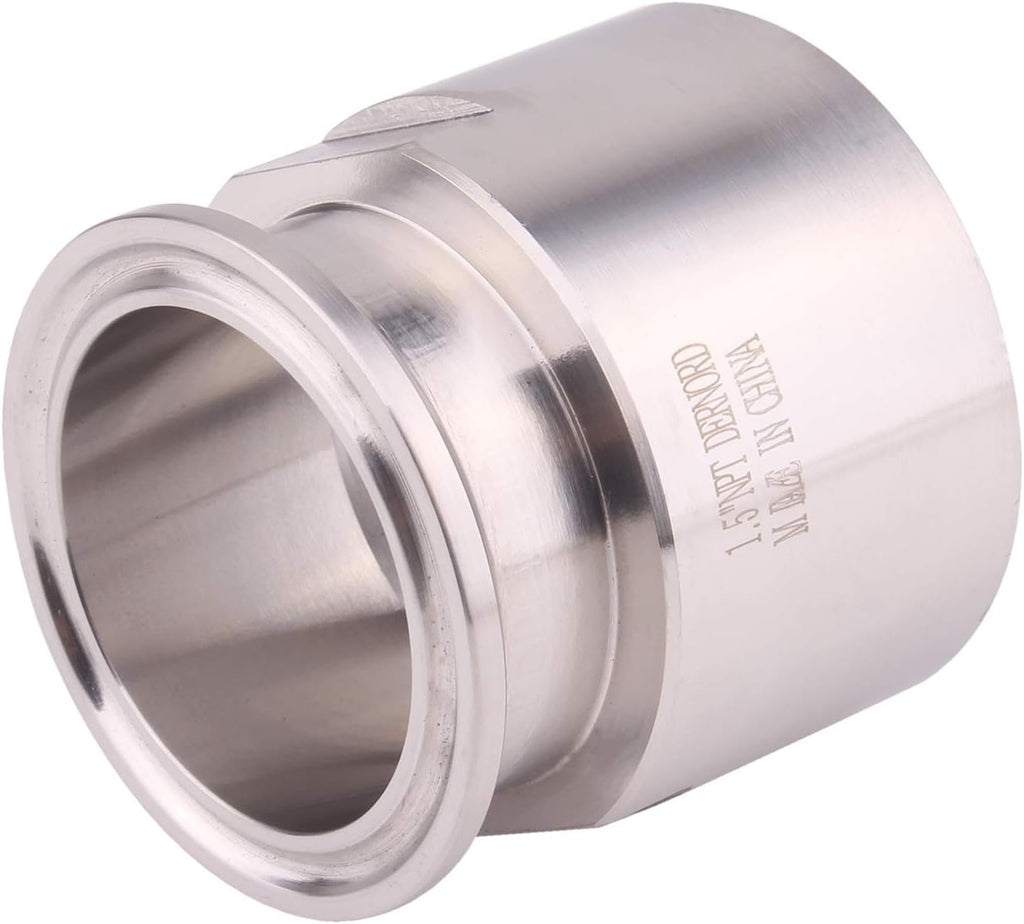 DERNORD 1.5'' Tri clamp Adapter to 1.5 inch FNPT Thread Ferrule Sanitary Pipe Fitting