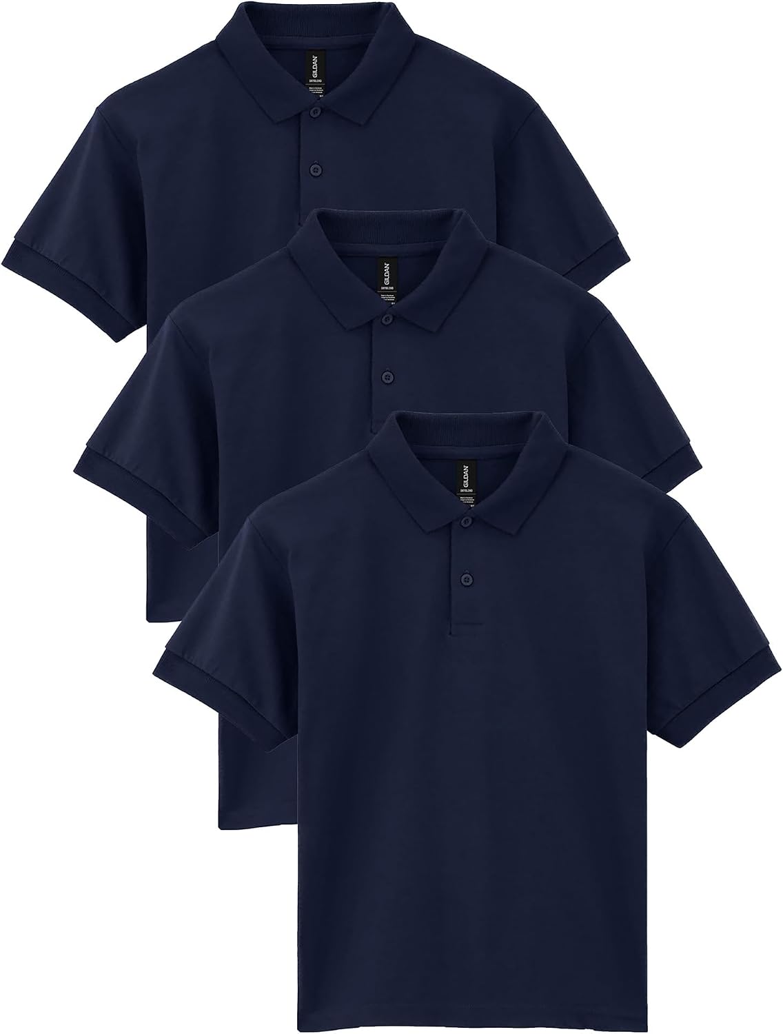 Kids' DryBlend Short Sleeve Polo, Style G8800b, 3-Pack
