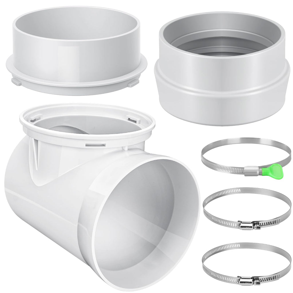 Upgraded 90 Degree Dryer Vent Elbow Kit for 4 Inch Dryer Duct Vent Hose.