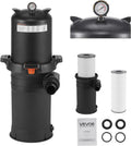 2026 Pro Pool Cartridge Filter System 200 sqft, Pool Filter for Inground & Above Ground Pools, Compatible W/Pumps
