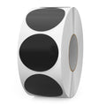 Black Round Stickers Roll 1.5 Inch Vinyl Dot Labels 1000 PCS