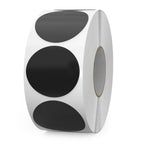 Black Round Stickers Roll 1.5 Inch Vinyl Dot Labels 1000 PCS
