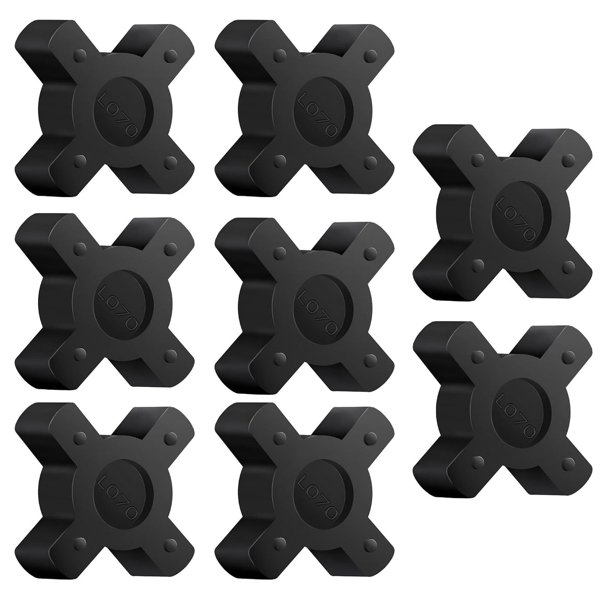 XIKE L070 NBR Rubber Spider for L-Jaw Coupling, 8-Pack