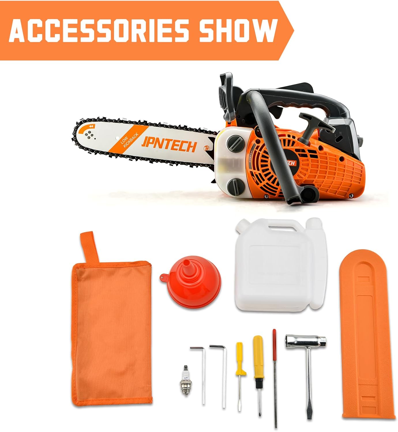 Gas Chainsaw 12 Inch Top Handle Chainsaw 25.4CC 2-Cycle Handheld | Cordless Petrol Portable Gas Powered Chain Saw for
