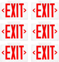 Sunco 6 Pack Red LED Exit Signs, Doublesided, 90 Minute Backup Battery