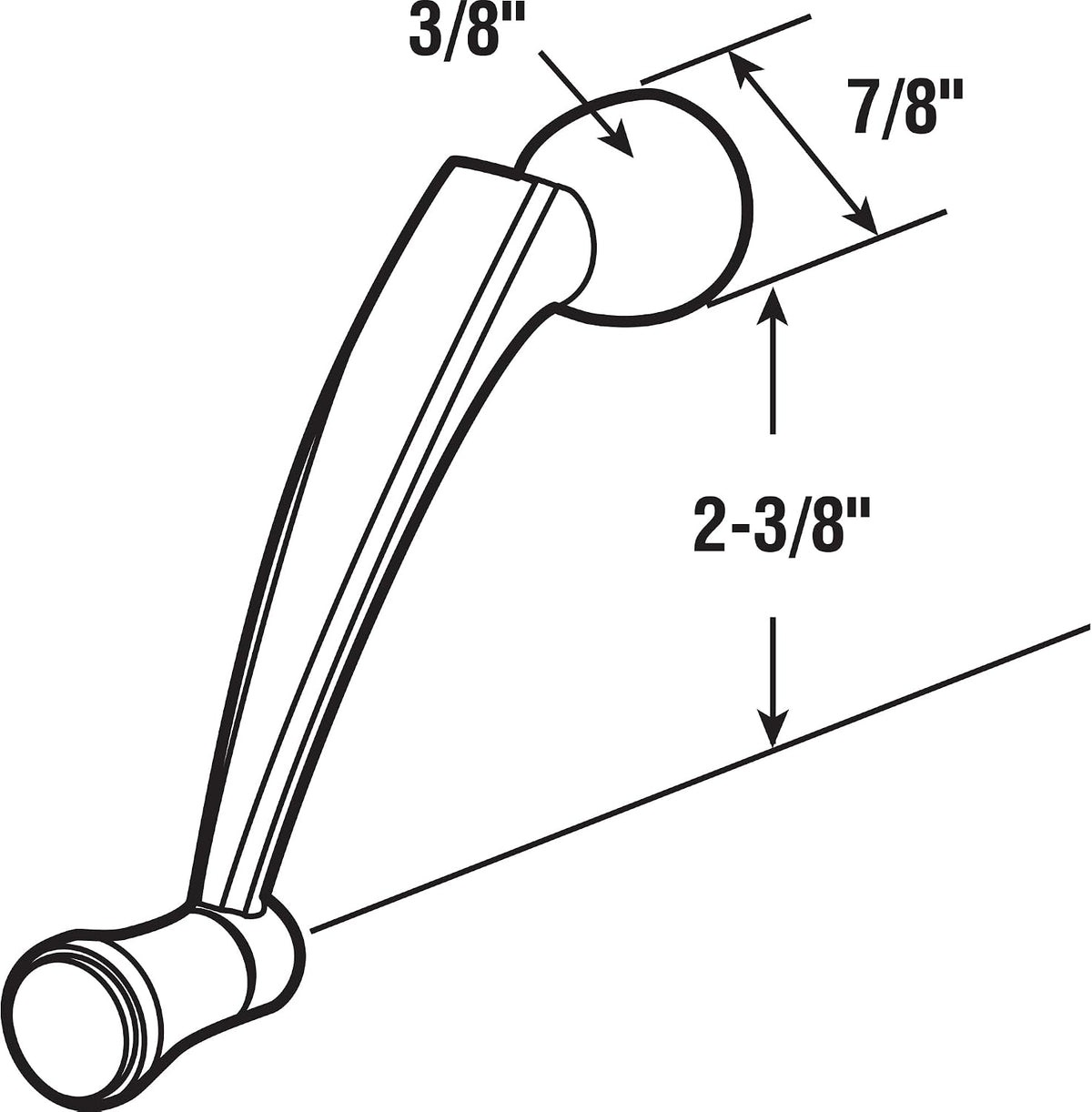 Prime-Line H 3956 3/8 In. Bore, Copperite, Window Crank Handle, Fits Pella Windows (Single Pack)