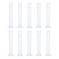 Plastic Graduated Cylinder, 250ml Measuring Cylinder, Test Tube Beakers, 2-Sided Metric Marking, Clear Hex Base for