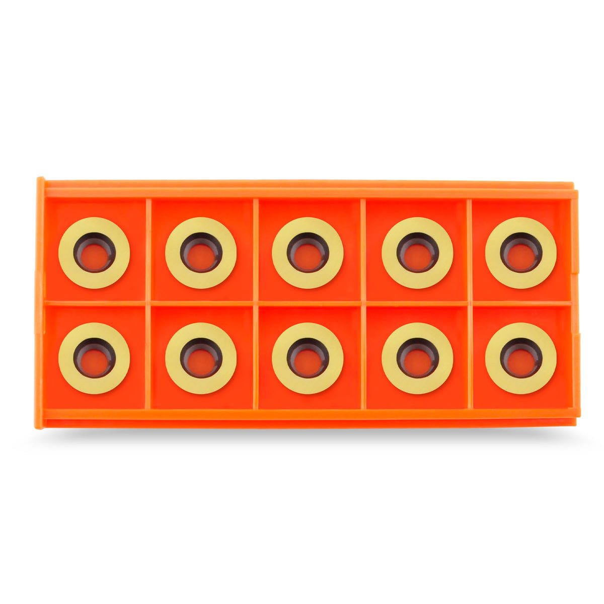 TANOMATE Titanium Coated Ci3 φ12mm Round Carbide Inserts, 10 pcs