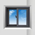Aluminum Basement Windows Flush Mount Chicken Coop Window Lockable Horizontal Sliding Shed Windows with Tempered