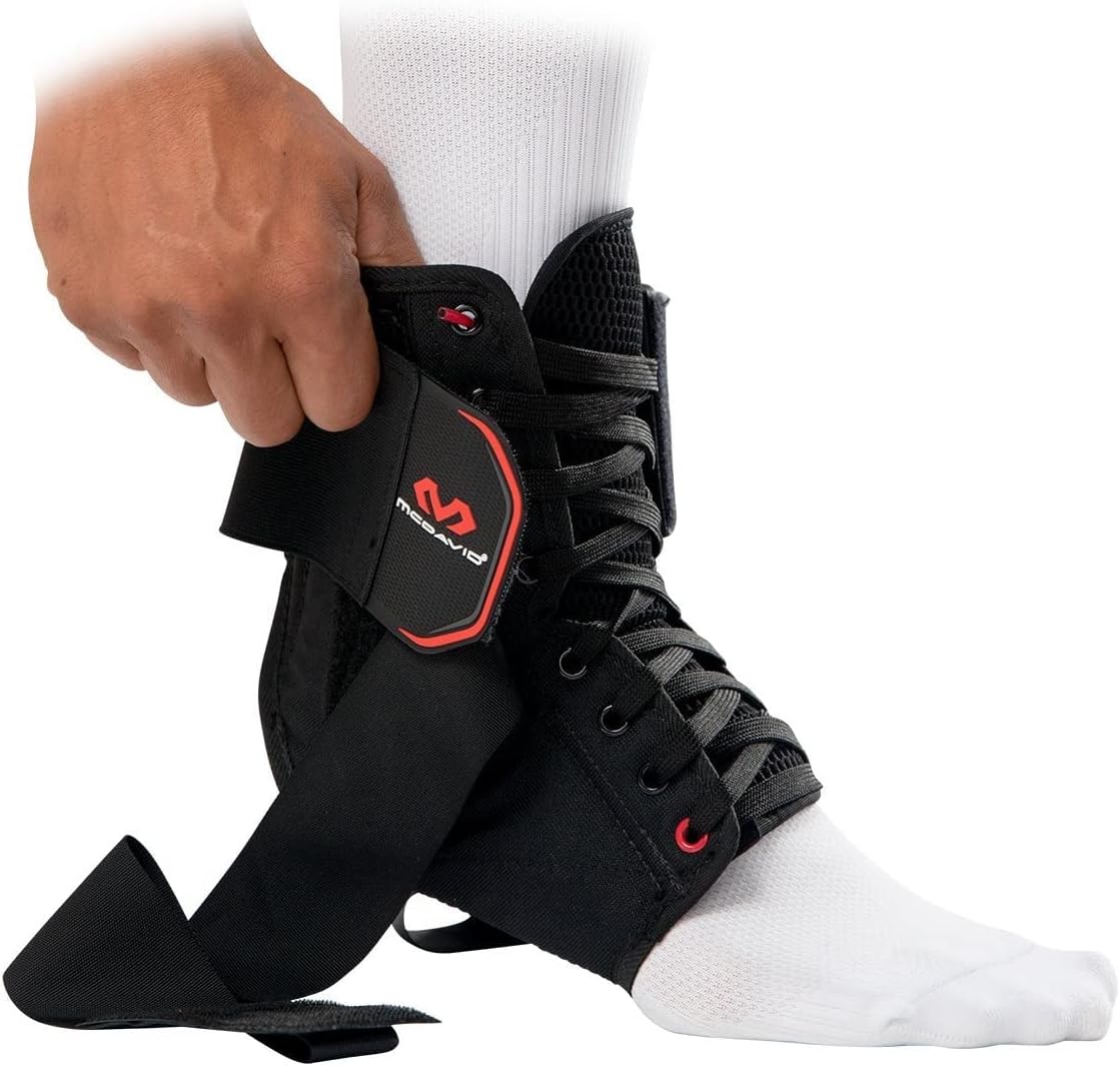 Lace-Up Ankle Brace for Men & Women, Ultralight Figure 8 Sprained Ankle Support with Side Stabilizers for Sports