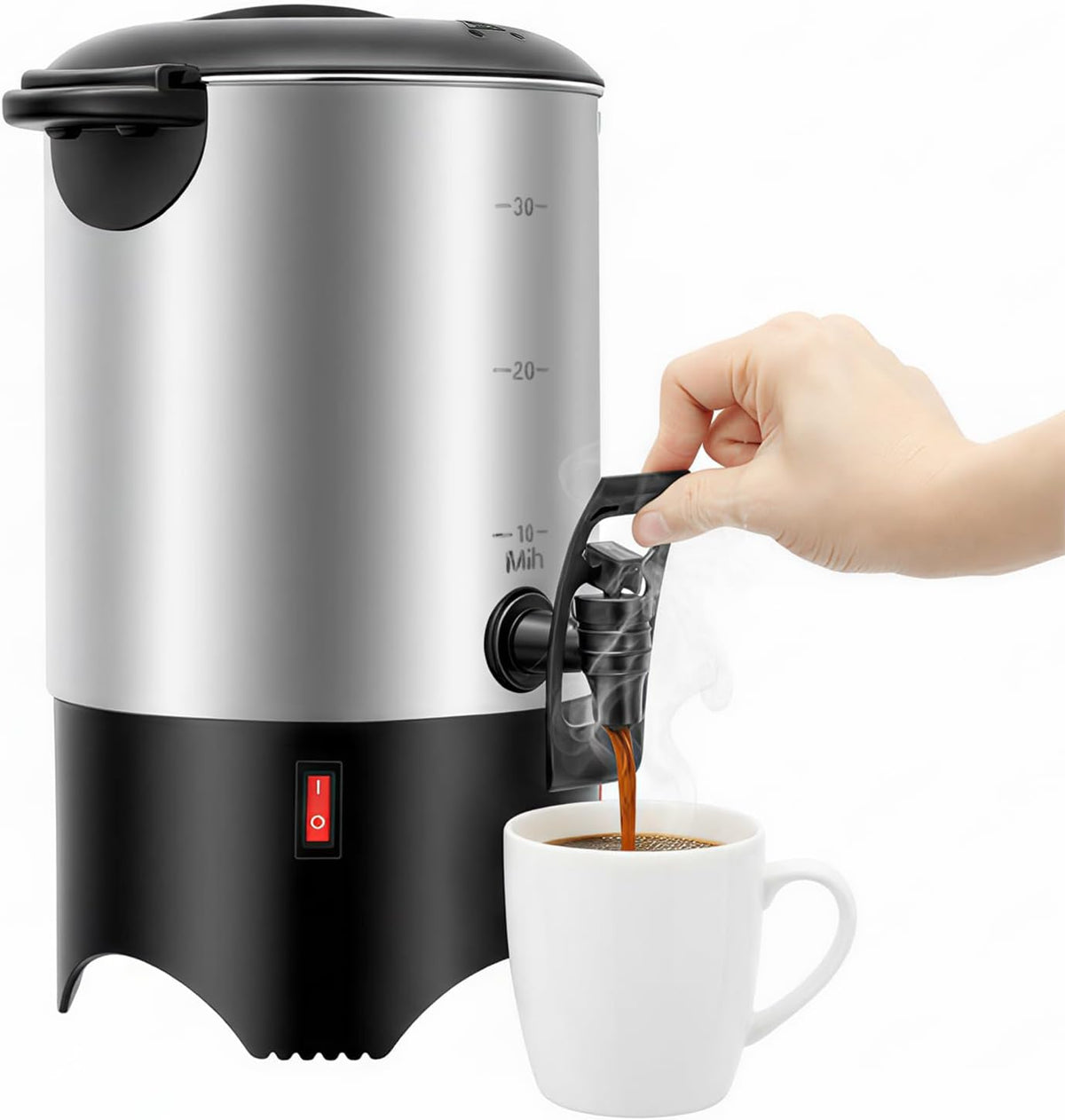 Coffee Urn 5.2L, 40 Cup Commercial Coffee Maker with Reusable Strainer