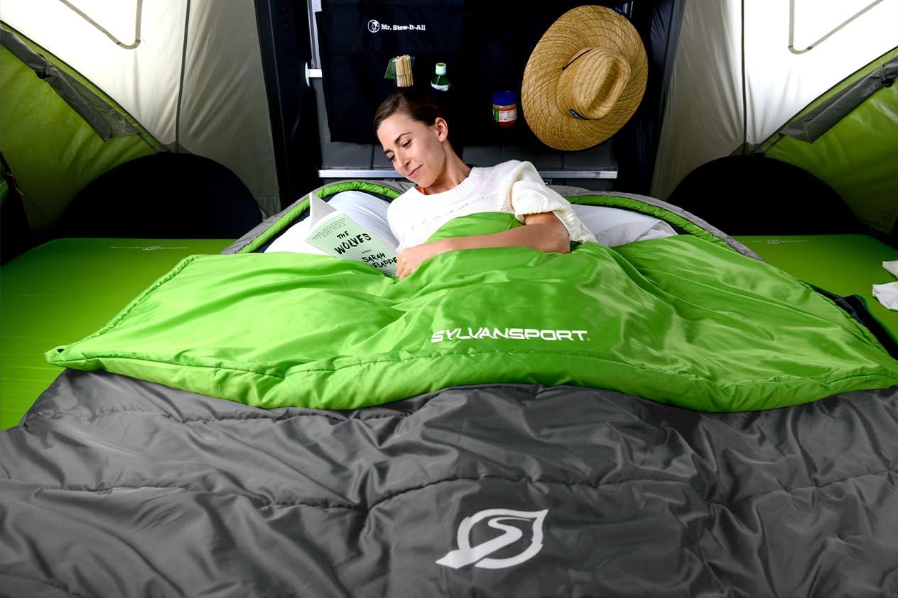 Cloud Layer Sleeping Bag for Adults - Adjustable Layers for 3-4 Season use - Integrated Cotton Sheet
