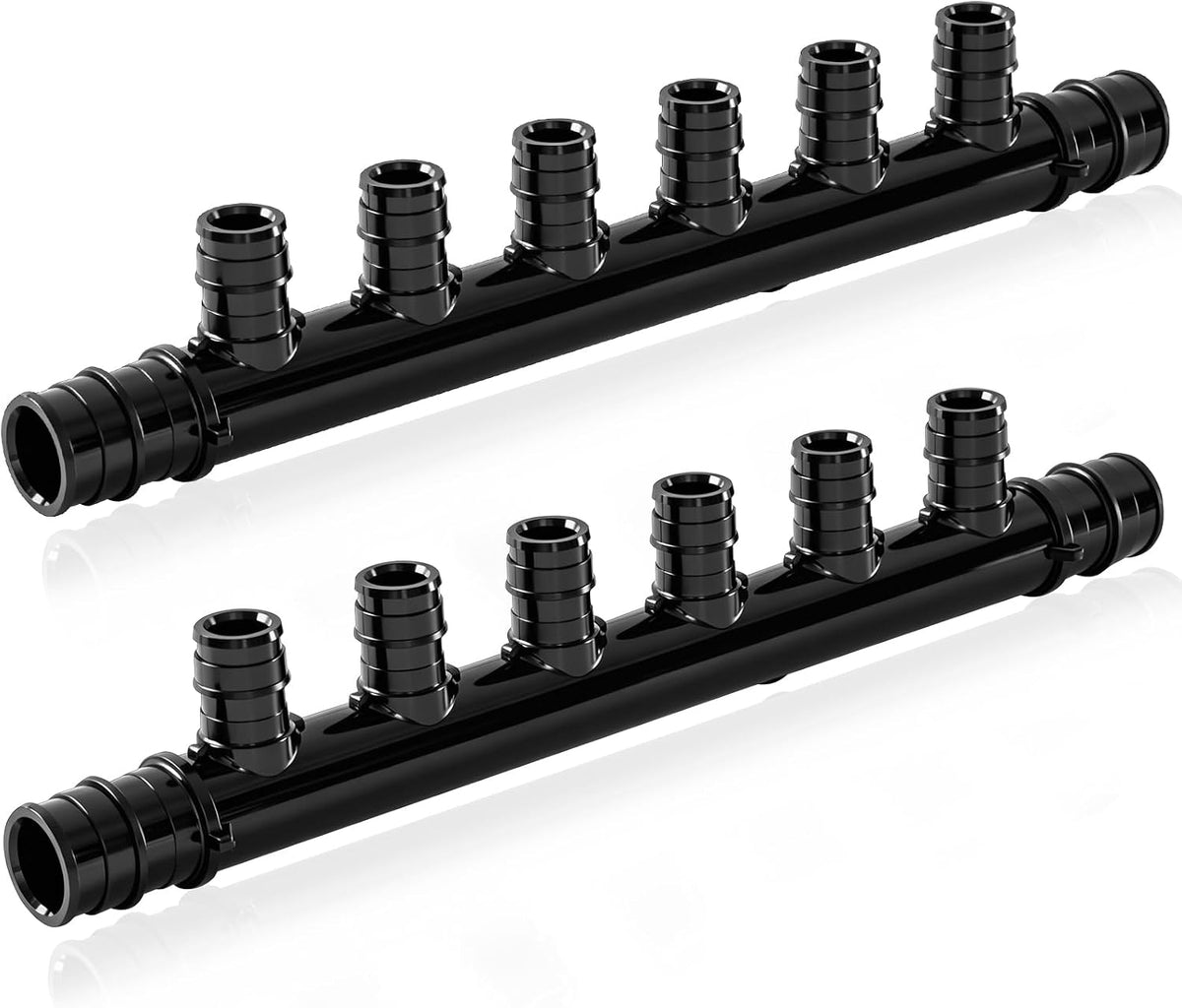 Pangda 2 Pack 6 Outlets Open Pex-a Expansion Poly PPSU Manifold 3/4 x 1/2"