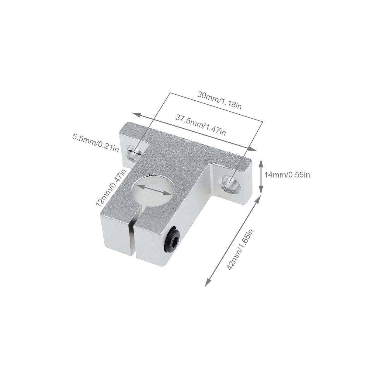 SING F LTD 4pcs SK12 Linear Shaft Support Bracket Mount 12mm CNC Linear Motion Ball Slide Units Rail Support Guide Shaft Bearing for 3D Printer Multi-axis Machine