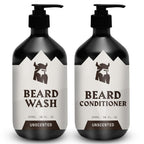 Beard Shampoo & Conditioner - 10 Oz Each, Unscented