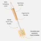 Zeroline 10.2 in Bamboo Bottle Brush with Long Handle