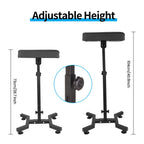 Tattoo Armrest Stand, Tattoo Arm Rest Stand Adjustable, Tiltable Thickened Black Leather Cushion, Stable Four Corner
