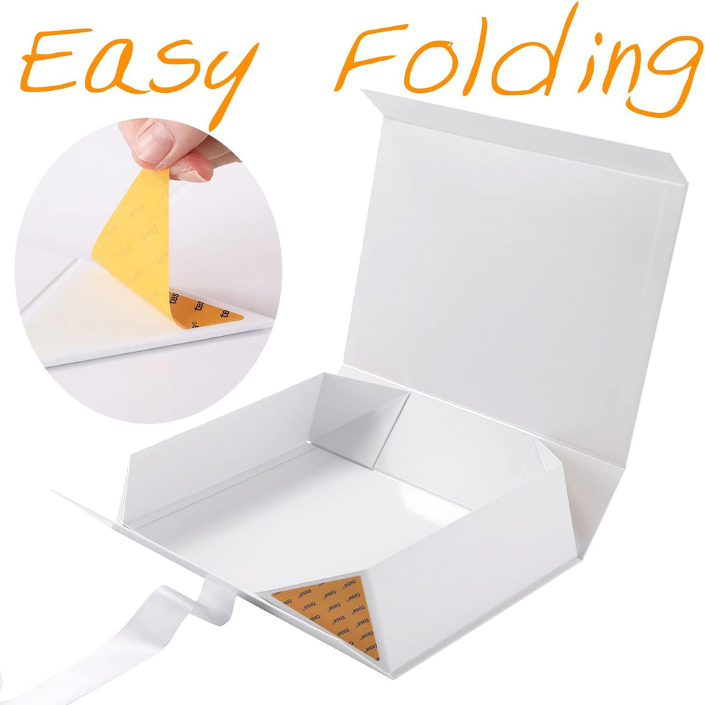 Large White Gift Box with Lid for Presents 13x9.7x3.4 Inches