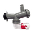 QruiLanTu Garbage Disposal Drain Elbow Replacement Kit Includes 1.5" Trap, Flange, Gasket, Clear Backflow Preventer, Universal for Single And Double Sink Drains, with Dishwasher Drain Port