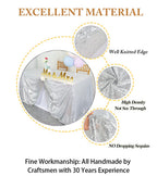 Silver Sequin Tablecloth 72x72-Inch Square Table Cloths Sequin Table Overlay for Round Table Silver Sequin Fabric