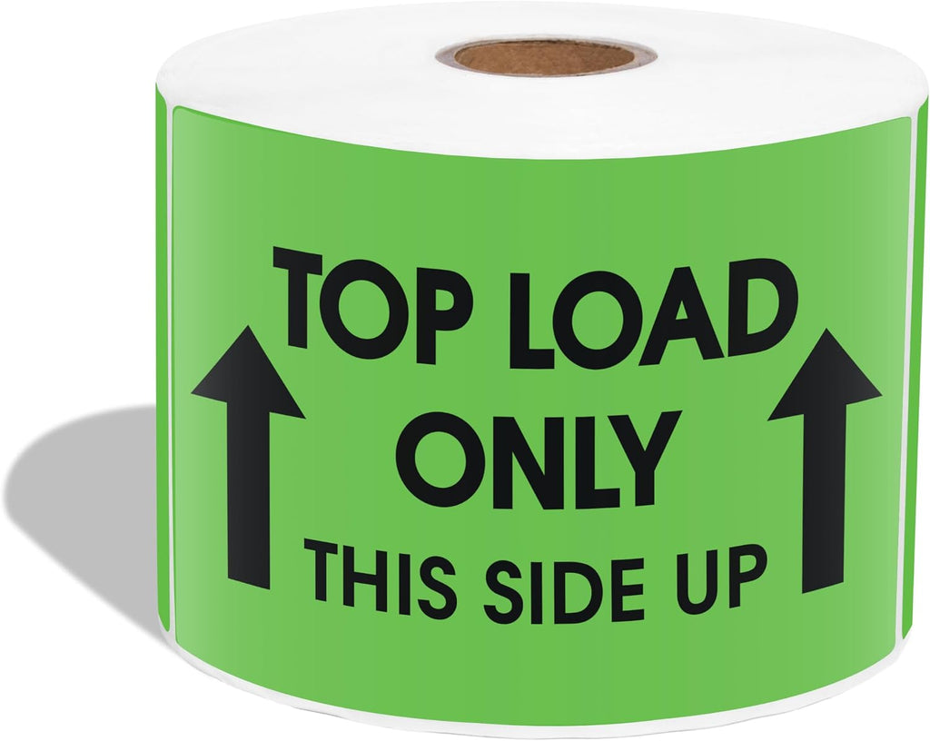 3" X 5" Top Load Only This Side Up Shipping Stickers (500 Stickers, 1 Roll)