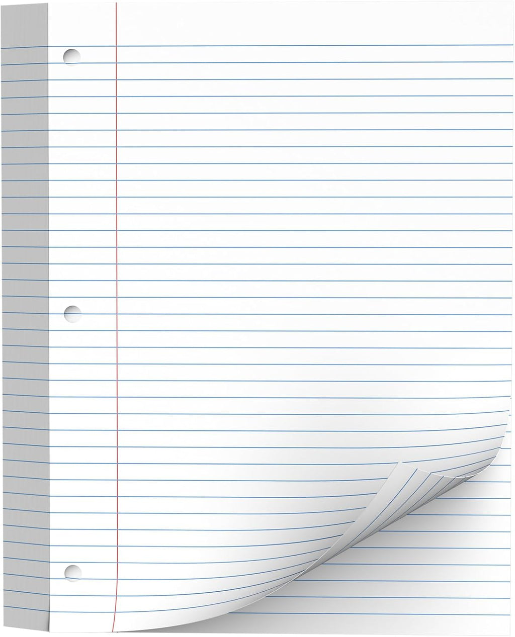 130 Sheets Loose Leaf Paper College Ruled Notebook Paper 8 x 10.5 in White