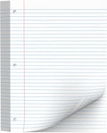 130 Sheets Loose Leaf Paper College Ruled Notebook Paper 8 x 10.5 in White