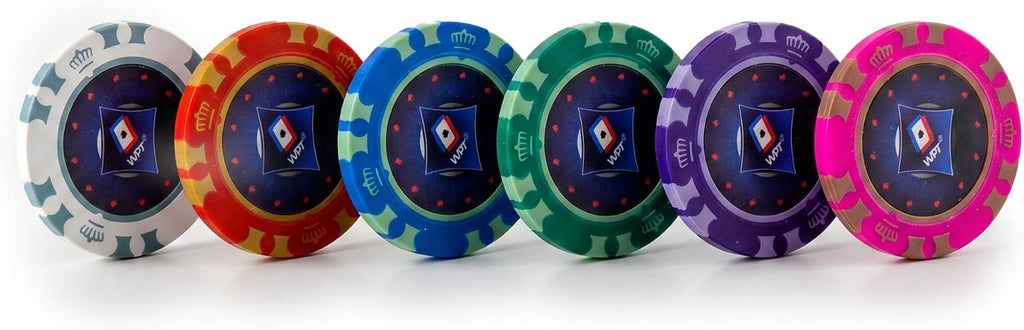 Official World Poker Tour Casino Grade 300‑Piece Poker Set with Aluminum Carry Case, 14g Premium Poker Chips, Cards